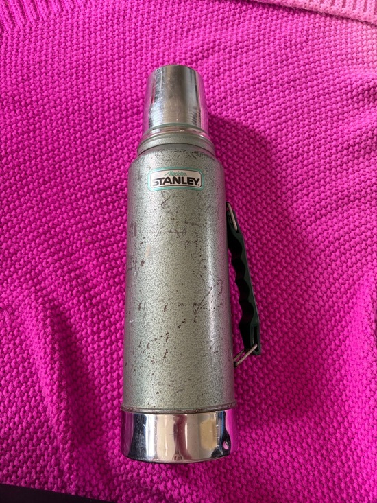 Stanley Other - VINTAGE Stanley Aladdin Thermos Us-Made A-944dh Green Metal 1 quart USED